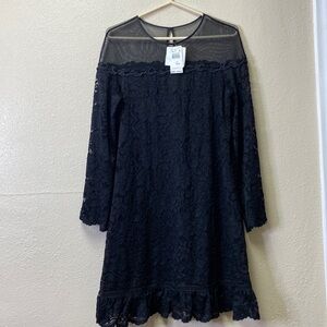 Laundry NWT! Black Lace Floral Maternity Dress 
Size 8